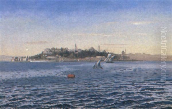 Views Of Istanbul Oil Painting by Harald Jerichau