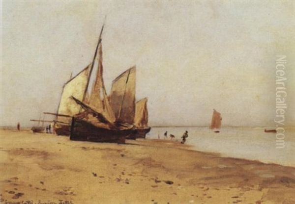 An Der Kuste Oil Painting by Eugen Jettel