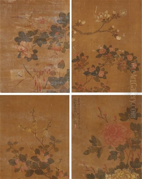 Flowers Oil Painting by Jiang Tingxi