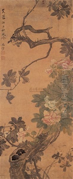 Flower Oil Painting by Jiang Tingxi