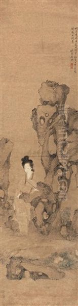 Lady Oil Painting by  Jiang Xun