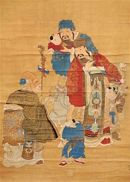 Figure Oil Painting by  Jiao Bingzhen