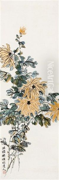 Chrysanthemum Oil Painting by Jin Cheng