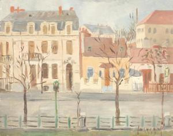 Primavara Pe Cheiul Dambovitei Oil Painting by Alexandru Bassarab