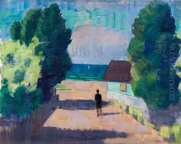 Havsvy Oil Painting by Johan Albin Johansson