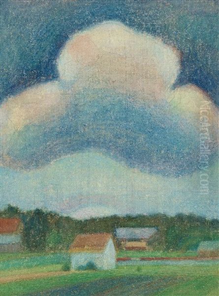 Landscape With Cloud Oil Painting by Stefan Johansson