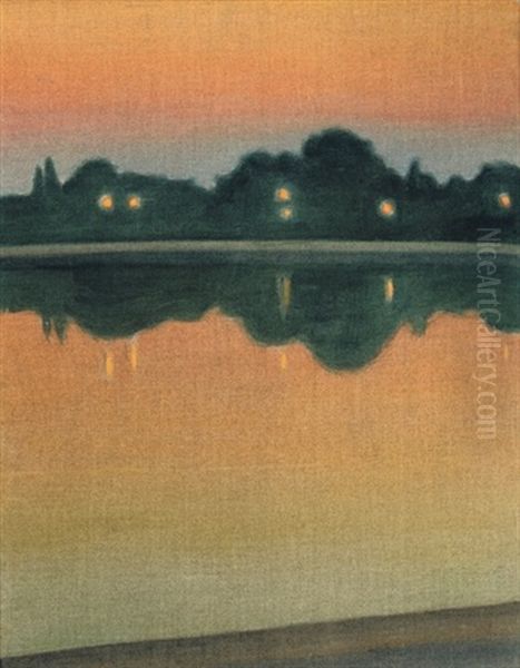 Sommarnatt - Summer Night Oil Painting by Stefan Johansson