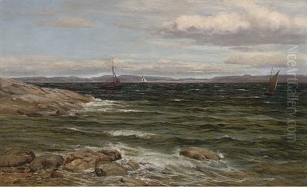 Across The Bay To The Islands Beyond Oil Painting by Charles Edward Johnson