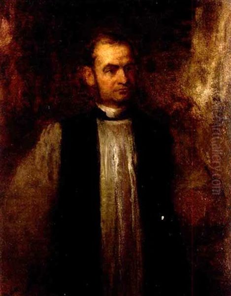 Portrait Study Of The Reverend Henry Codman Potter, Episcopal Bishop Of New York Oil Painting by Eastman Johnson