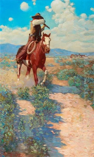 Antelope Hunter Oil Painting by Frank Johnson