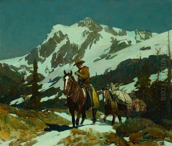 Return From The Hunt Oil Painting by Frank Johnson