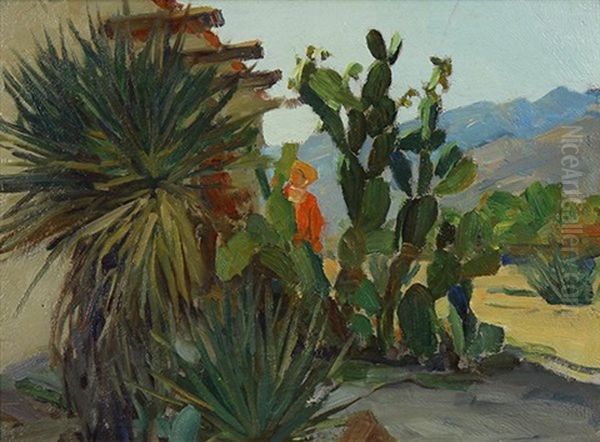 Desert Bungalow Oil Painting by Frank Johnson