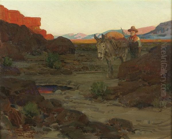 The Pool In The Desert Oil Painting by Frank Johnson