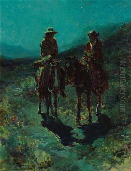 Lovers Of The Desert Oil Painting by Frank Johnson