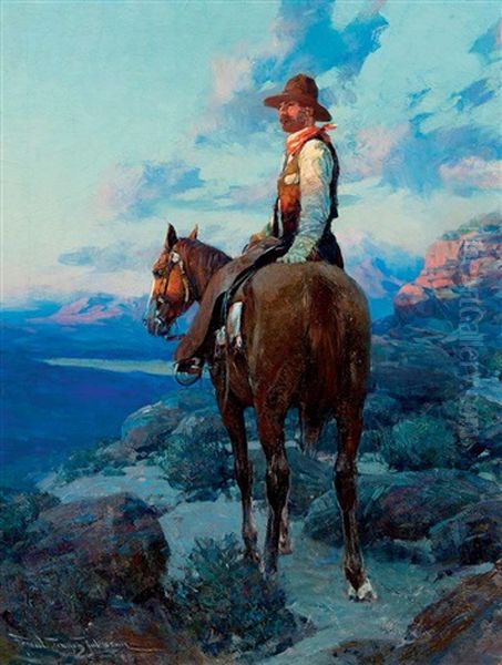 The Rustler Oil Painting by Frank Johnson