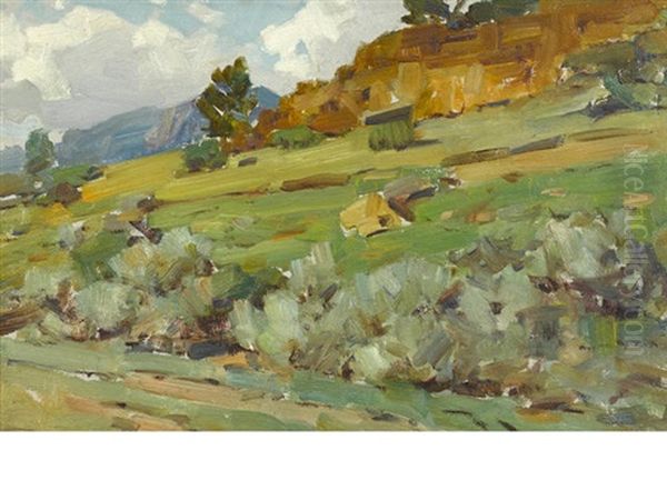 Wyoming Rockies Landscape Oil Painting by Frank Johnson