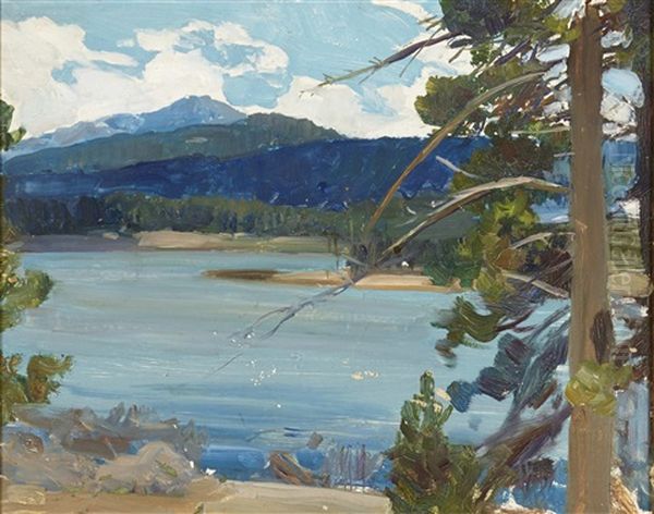 Wyoming Landscape - Yellowstone Oil Painting by Frank Johnson