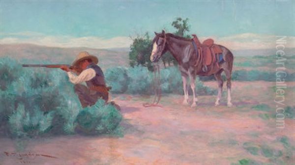 Taking Aim Oil Painting by Frank Johnson