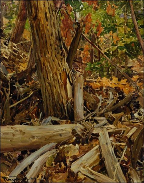 Wind Blown Forest Oil Painting by Frank Johnson