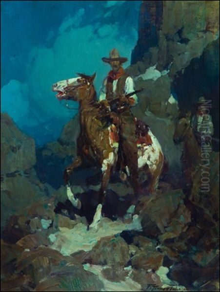 Night Herders Oil Painting by Frank Johnson