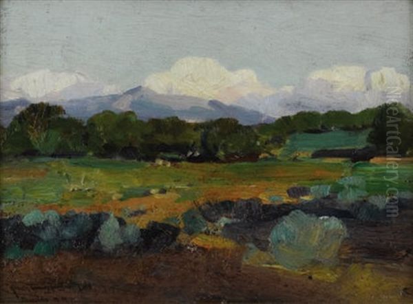New Mexico Landscape Oil Painting by Frank Johnson