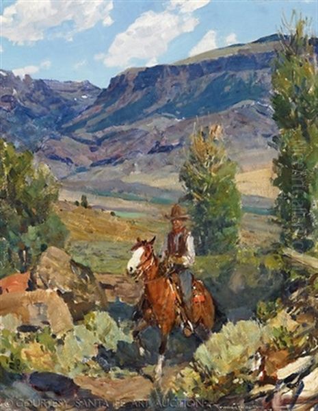 Coming Up The Trail Oil Painting by Frank Johnson