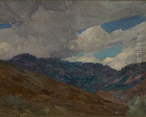 Trout Peak From Rim Rock Ranch In Wapiti, Wyoming Oil Painting by Frank Johnson