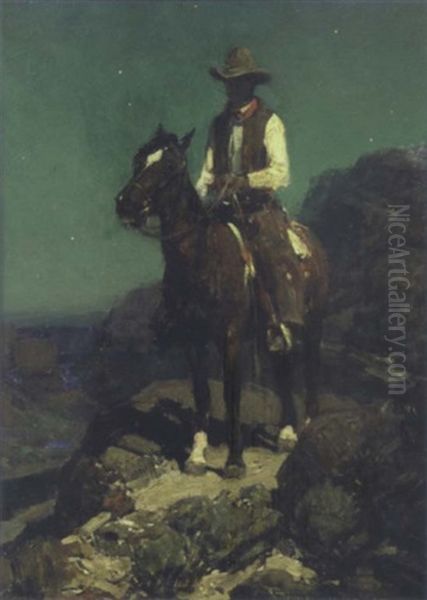 Moon-bathed Night Oil Painting by Frank Johnson