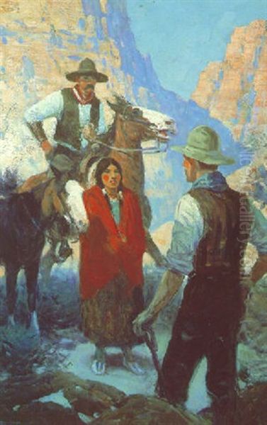 The Meeting Oil Painting by Frank Johnson