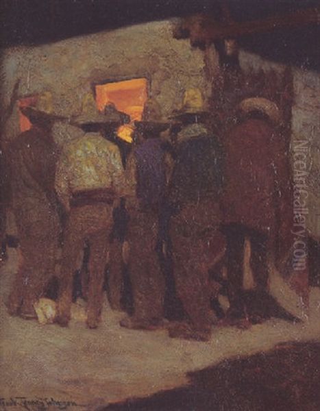 Mexican Nocturne Oil Painting by Frank Johnson