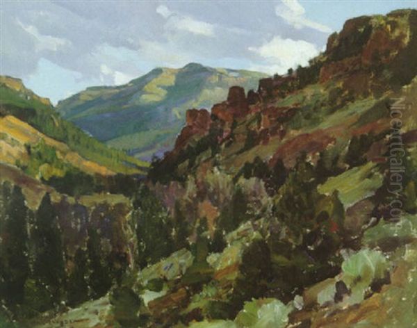 Ptarmigan Mountain Oil Painting by Frank Johnson