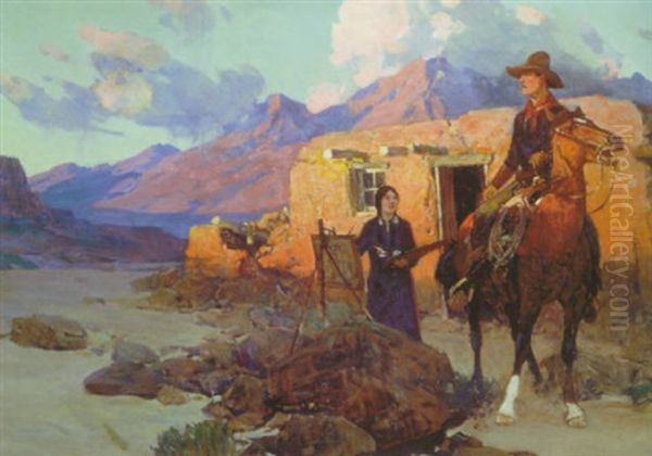 Daughter Of The West Oil Painting by Frank Johnson