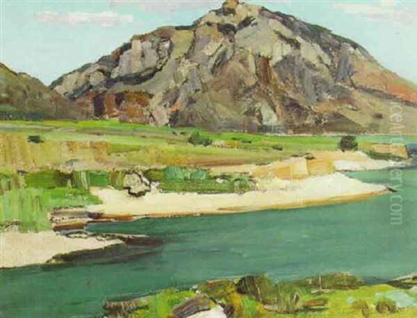 Along The Yellowstone, Wyoming Oil Painting by Frank Johnson