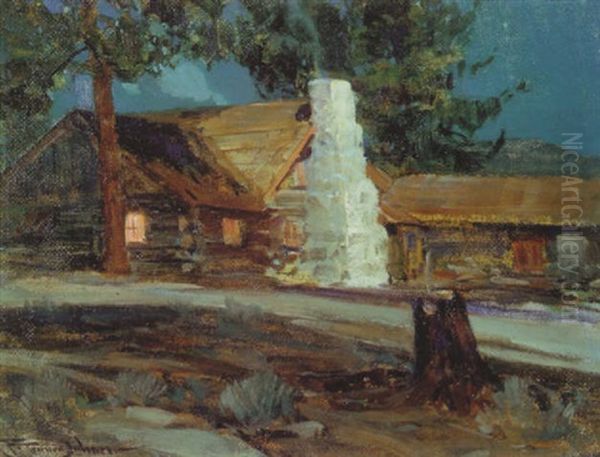 Callahan Cabin In Redlands Oil Painting by Frank Johnson