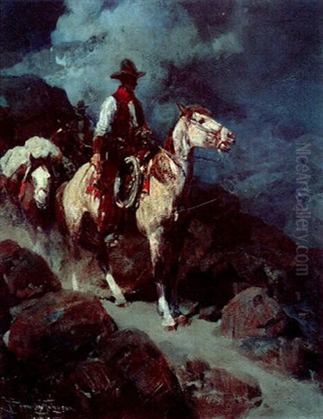 Moonlit Packer Oil Painting by Frank Johnson