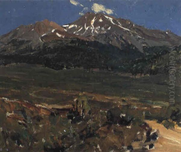 Snow On Jim Mountain Oil Painting by Frank Johnson