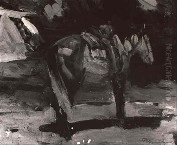 Pack Horse Oil Painting by Frank Johnson