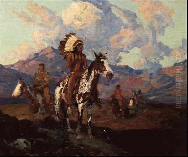 Scouting Party Oil Painting by Frank Johnson