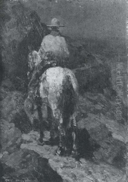 Arizona Moonlight Oil Painting by Frank Johnson