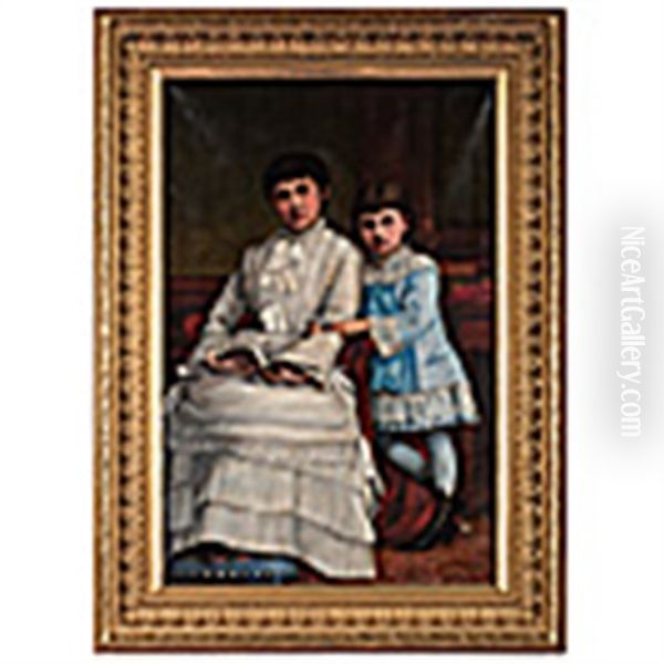 Miss Carrie Johnson And Francis Anderson Oil Painting by Horace Chauncey Johnson