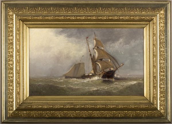 Little Girl (emma Van Name) In Pink With Goblet Filled With Strawberries Oil Painting by Johnson, Marshall