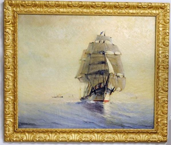 Marine Scene Oil Painting by Johnson, Marshall