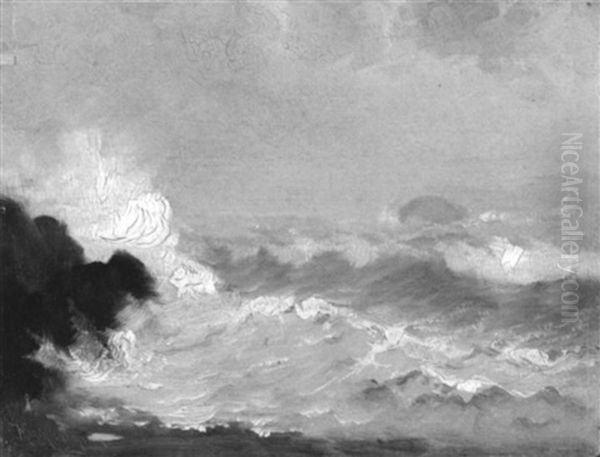 Crashing Surf Oil Painting by Johnson, Marshall