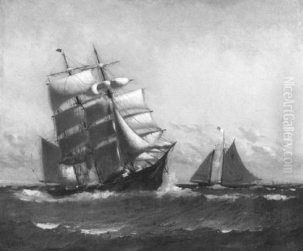 Sailing Vessels Oil Painting by Johnson, Marshall