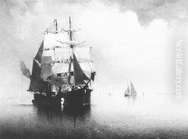 On The Blue Oil Painting by Johnson, Marshall