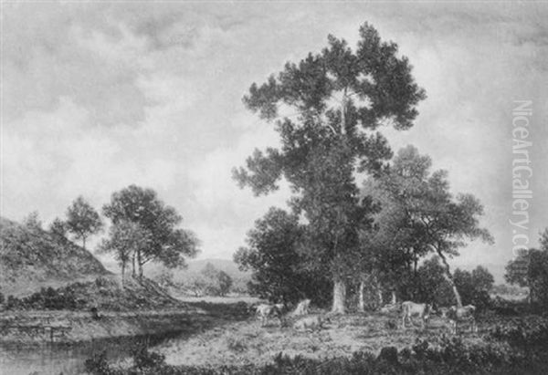 View At Joyceville, Connecticut Oil Painting by David Johnson