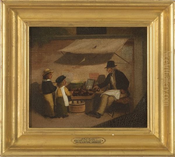 A Past Member Outside Of The Old South Church Oil Painting by David Claypool Johnston