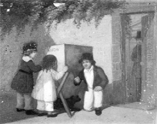 The Peep Show Oil Painting by David Claypool Johnston