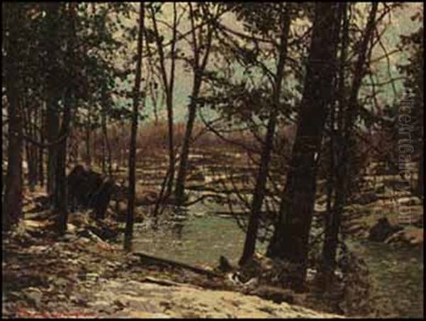 Winter Surrenders Oil Painting by Francis Hans Johnston