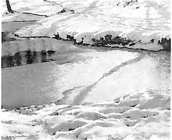 Winter Sunshine Oil Painting by Francis Hans Johnston